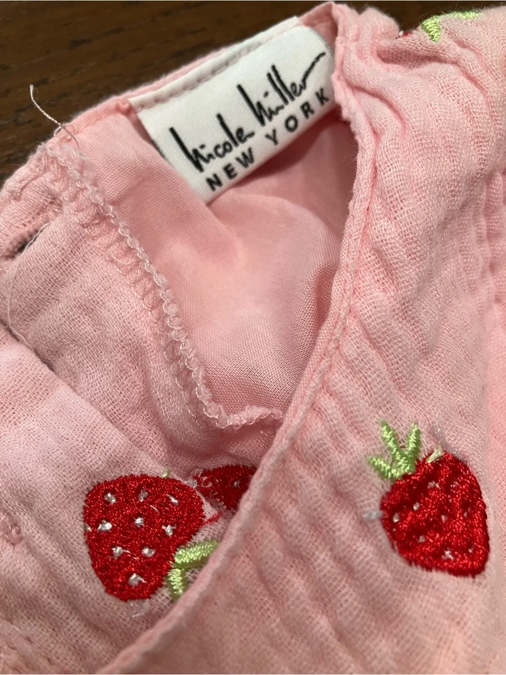 Nicole Miller Pink Strawberry-Print Girls' Two-Piece Top Skirt Set
